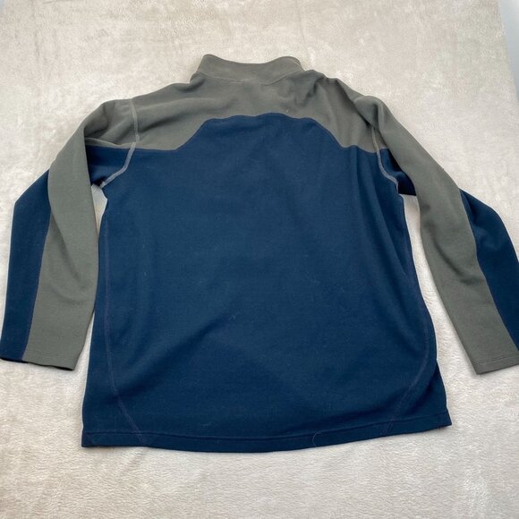 The North Face Men's Half-Zip Pullover Sweatshirt XL Polyester Gray & Blue - Picture 2 of 9